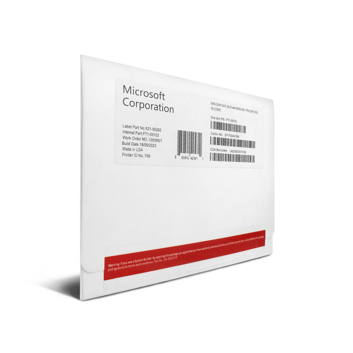 Windows Server 2019 Standard OEM