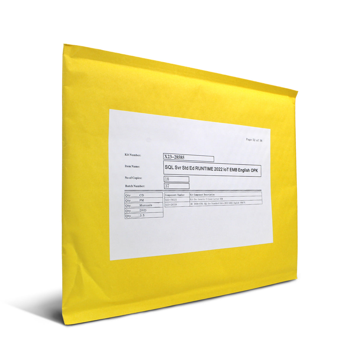 Windows Server 2022 Standard Físico+ SQL Server Standard 2022 Físico