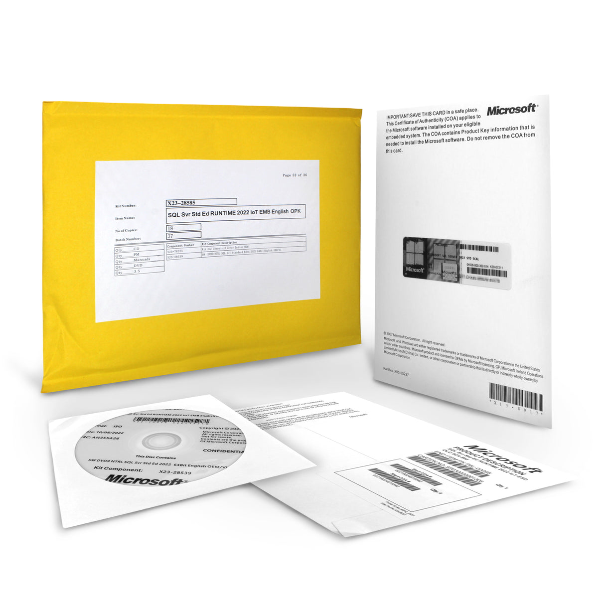 Windows Server 2022 Standard Físico+ SQL Server Standard 2022 Físico