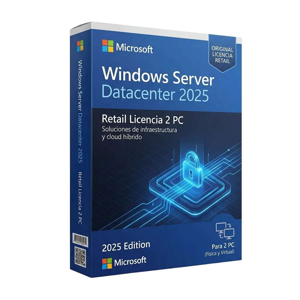 Windows Server Datacenter 2025 Retail Licencia 2 PC