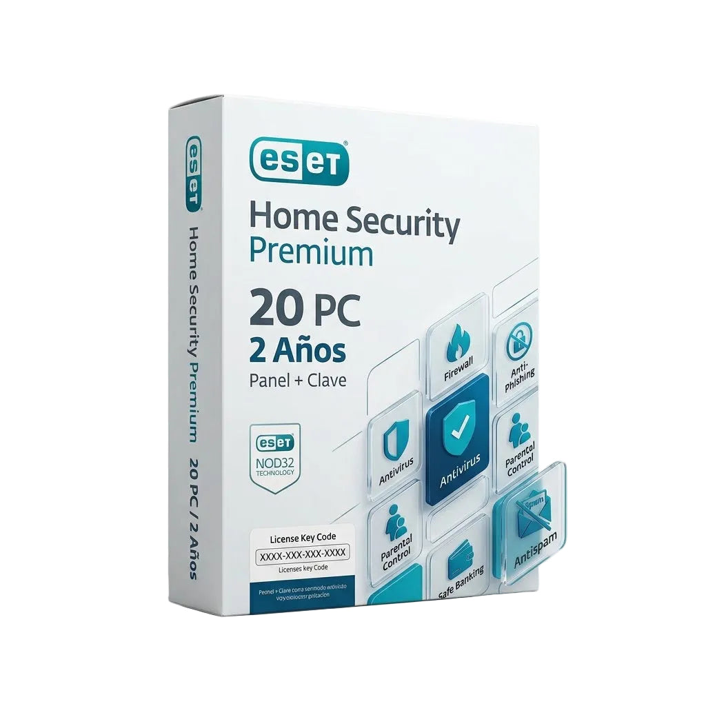 ESET Home Security Premium 20 PC 2 Años Panel + Clave