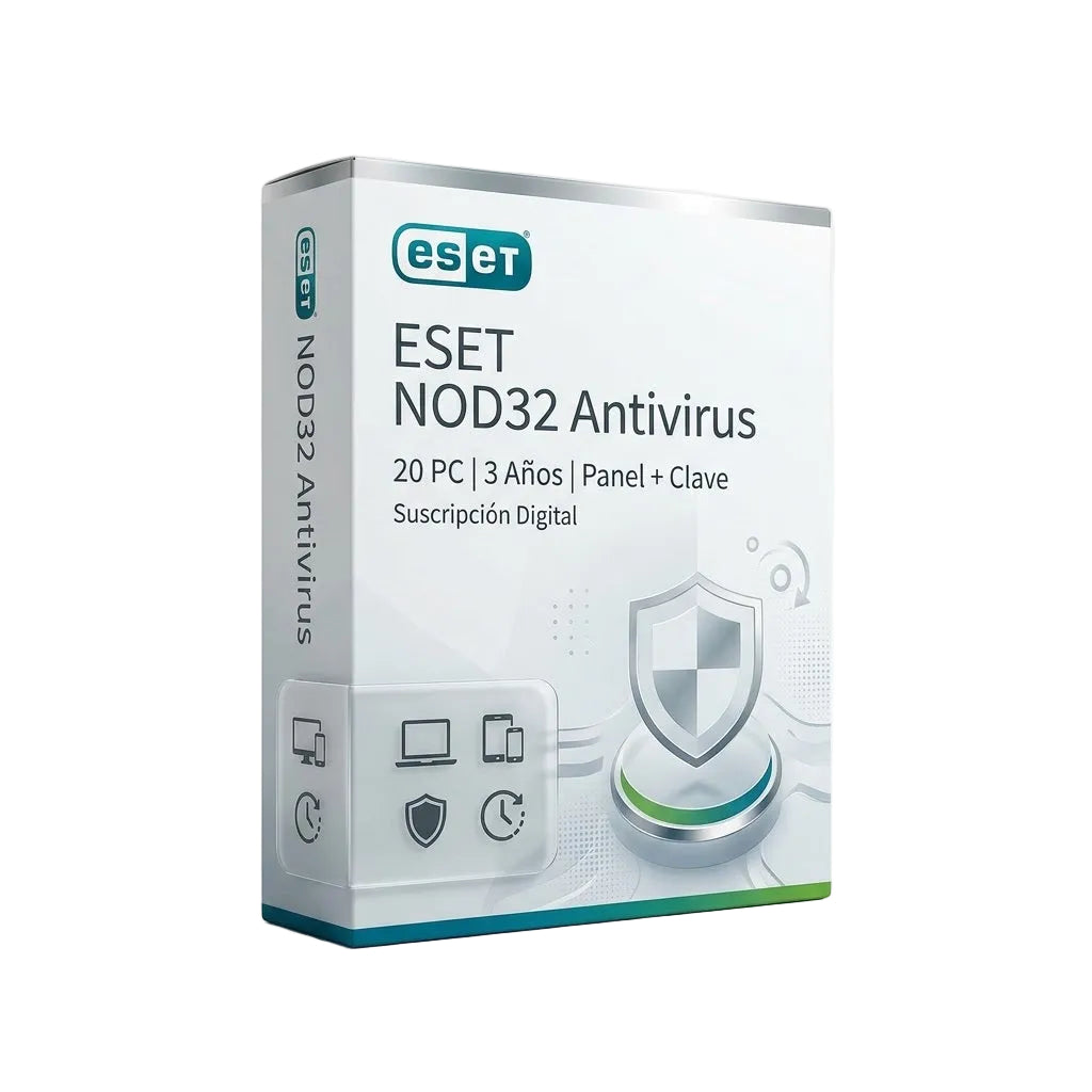 ESET NOD32 Antivirus 20 PC 3 Años Panel + Clave