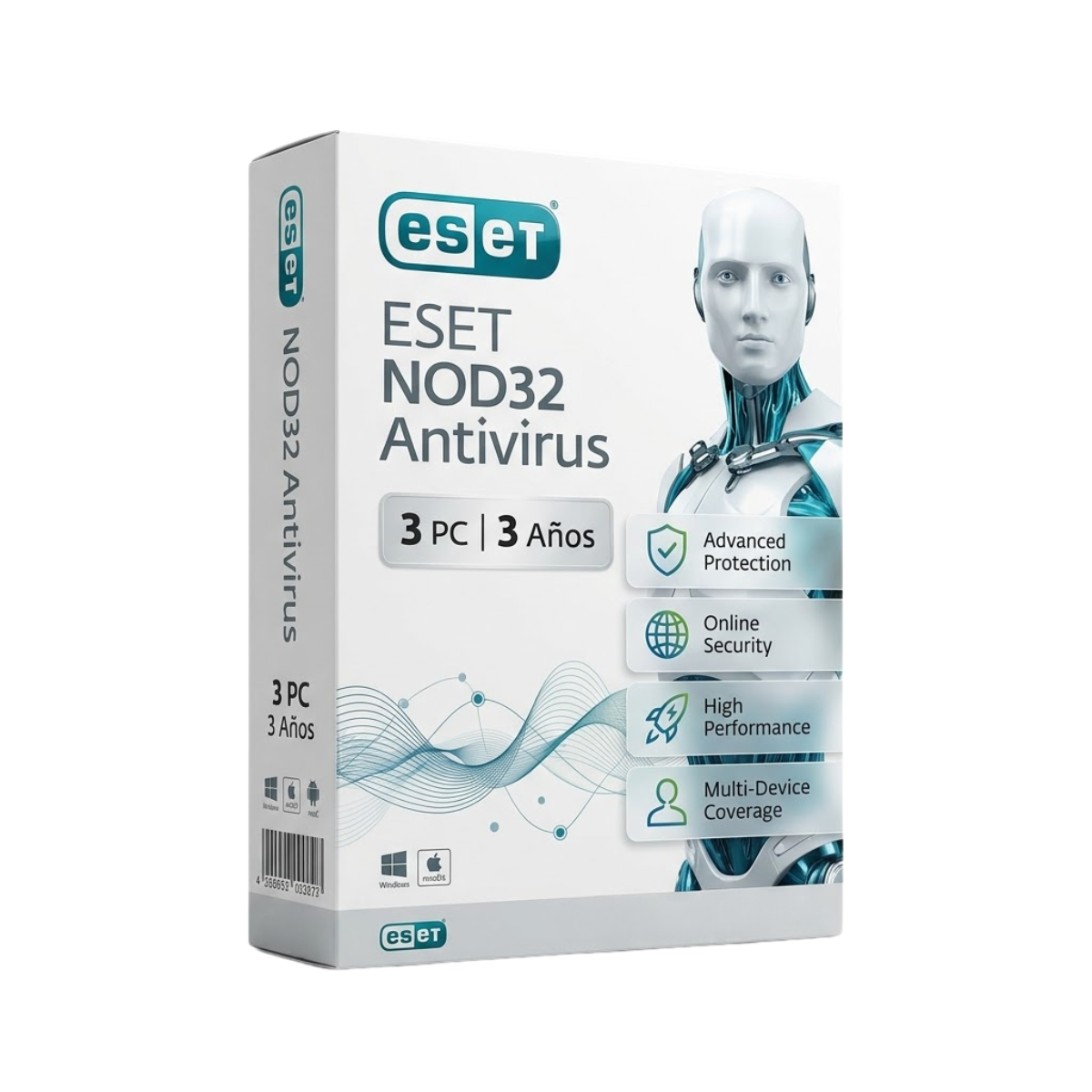 ESET NOD32 Antivirus 3 PC 3 Años