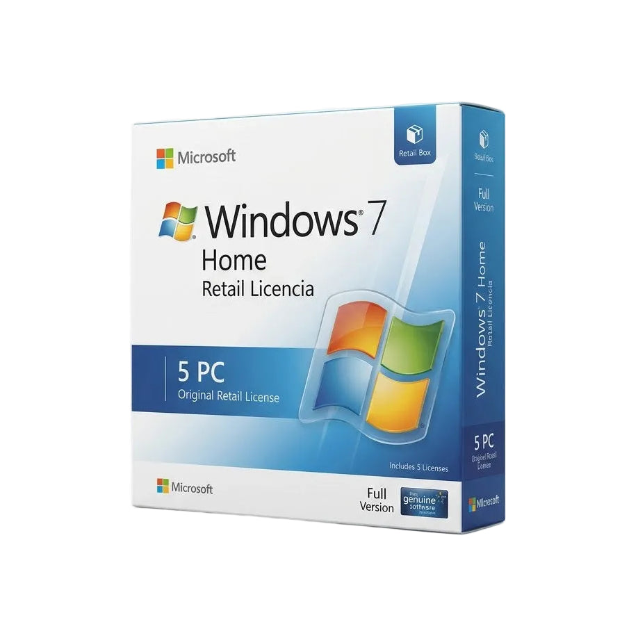 Windows 7 Home Retail Licencia 5 Pc