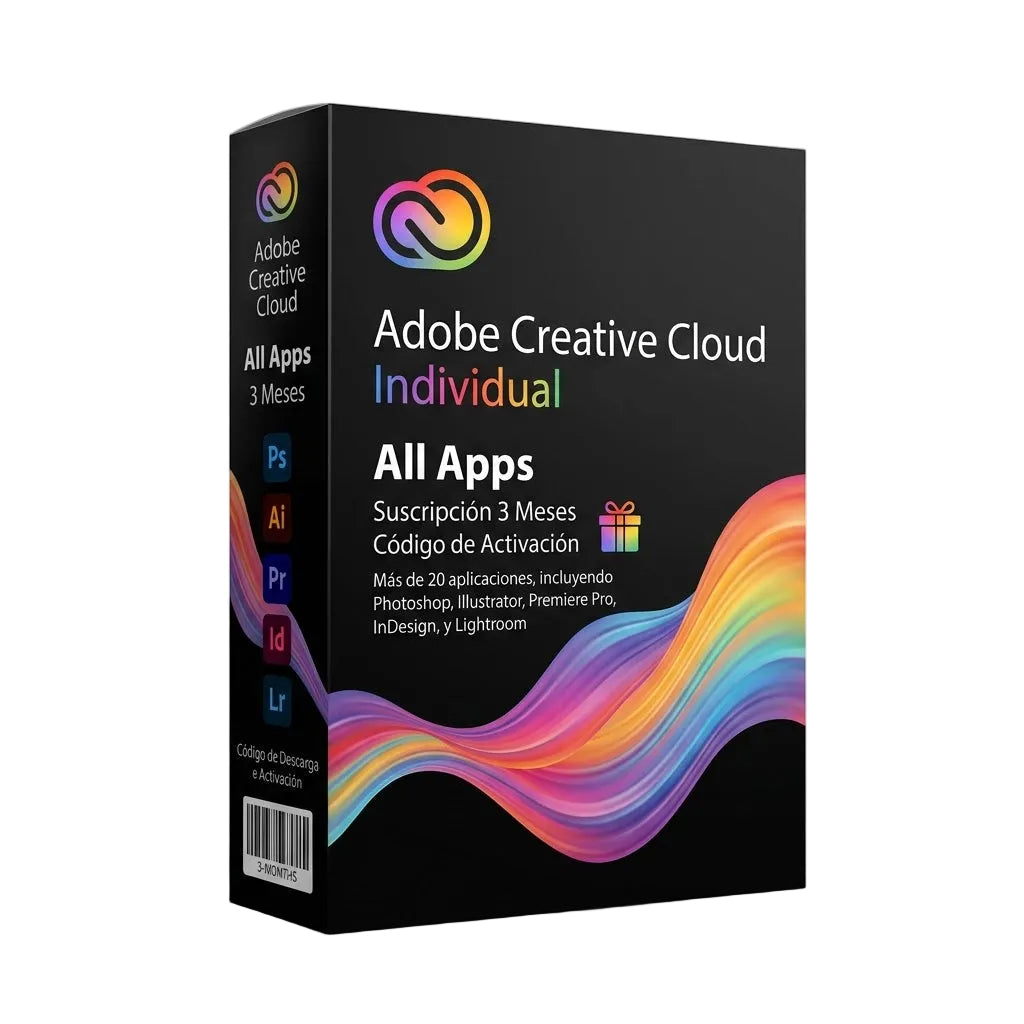 Adobe Creative Cloud Individual All Apps Suscripción 3 Meses Código de Activación
