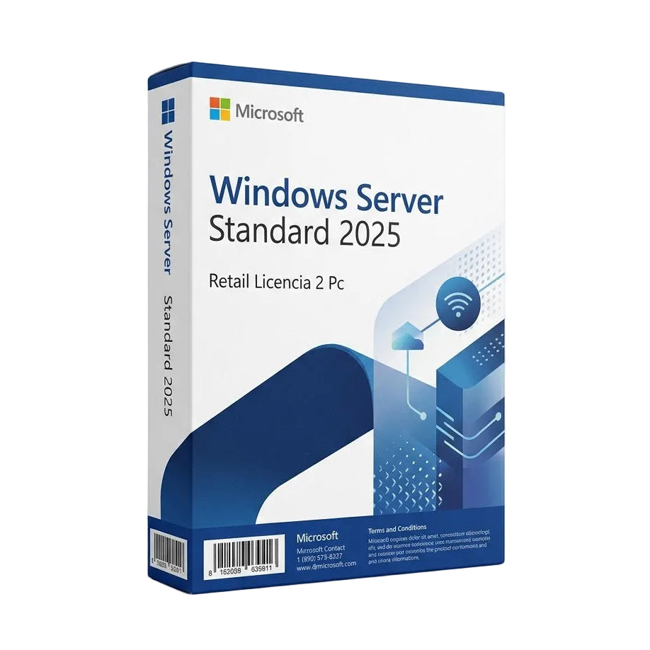 Windows Server Standard 2025 Retail Licencia 2 Pc