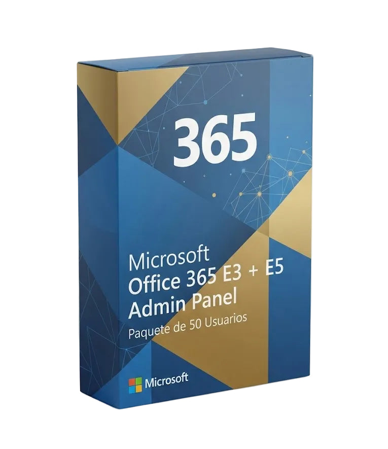 Office 365 E3 + Office 365 E5 Admin Panel 50 Usuarios Paquete