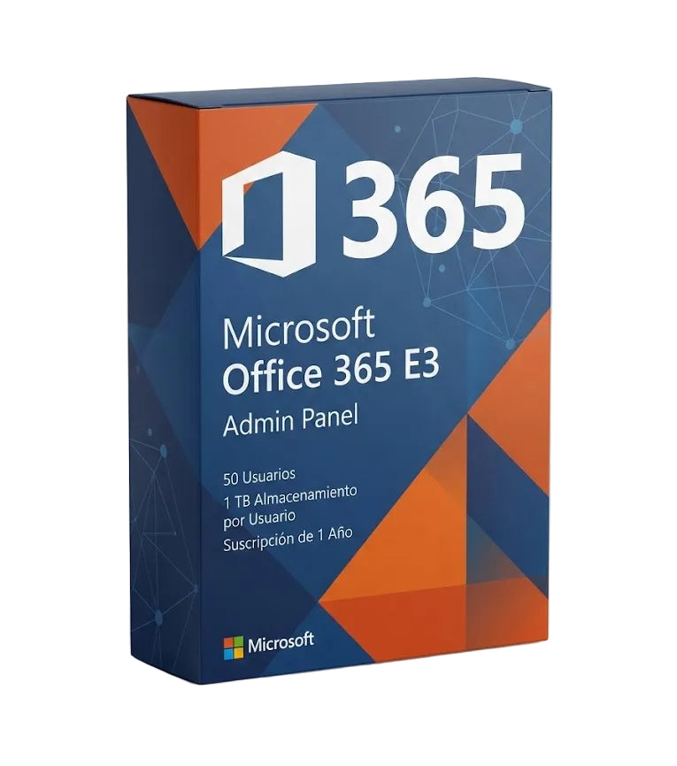 Office 365 E3 Admin Panel 50 Usuarios 1 TB 1 Año