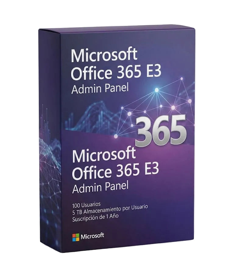 Office 365 E3 Admin Panel 100 Usuarios 5 TB 1 Año