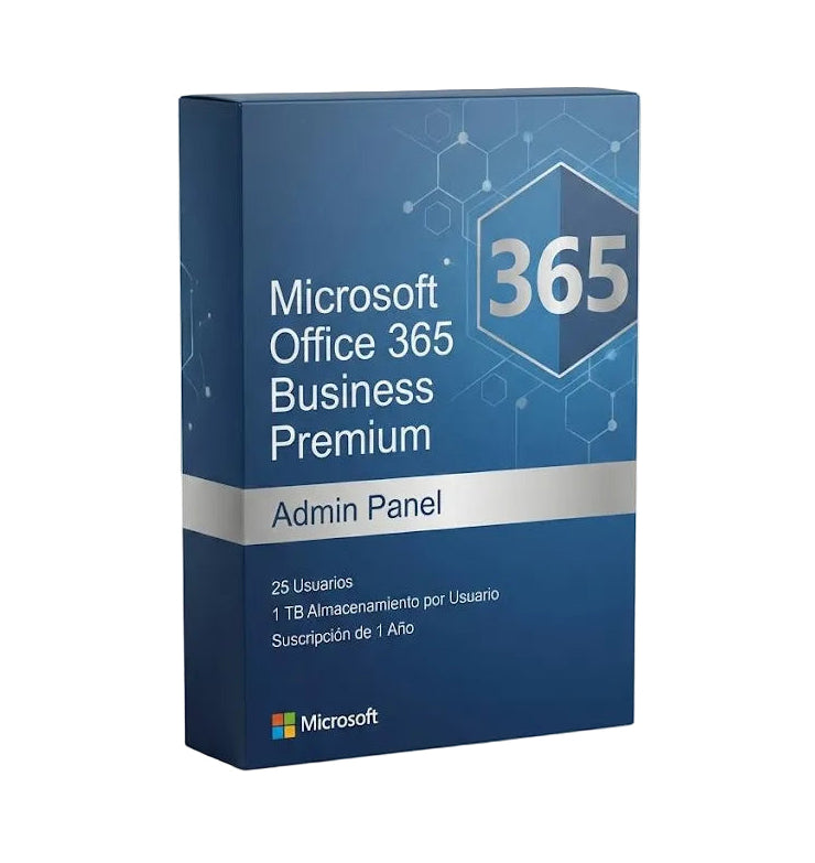 Office 365 Business Premium Admin Panel 25 Usuarios 1 TB 1 Año