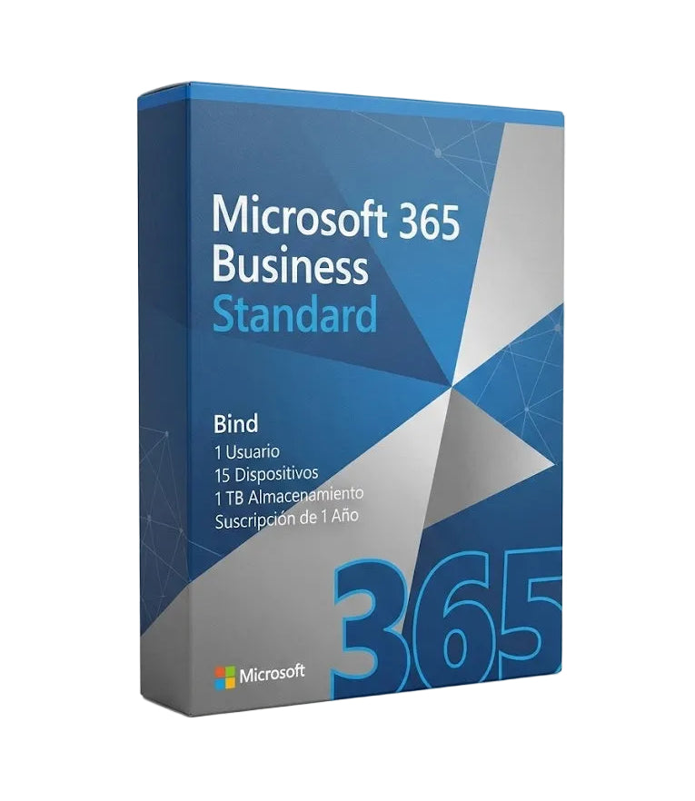 Microsoft 365 Business Standard Bind 1 Usuario 15 Dispositivos 1 TB 1 Año