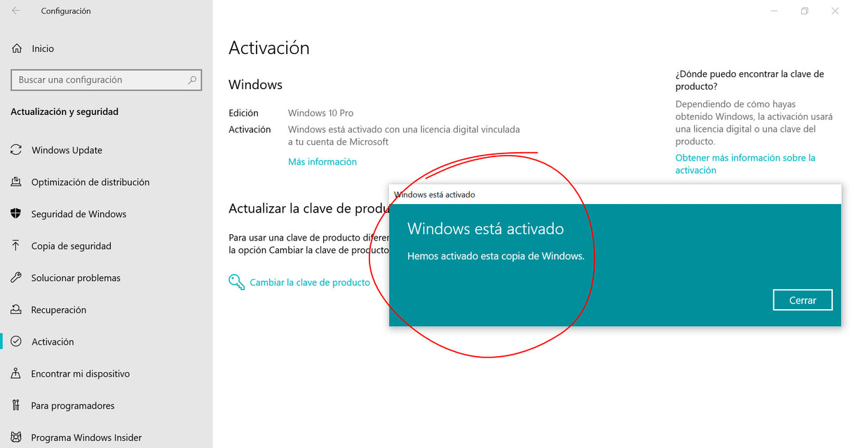 Windows 10 Professional 64 Bits, Español,  1 Licencia DVD, OEM