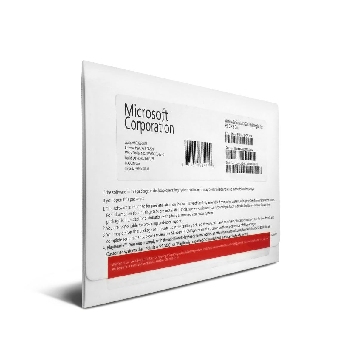 Windows Server 2022 Standard Físico+ SQL Server Standard 2022 Físico