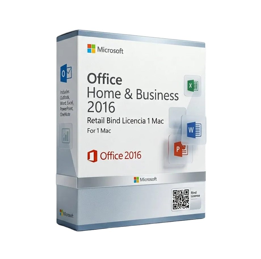 Office 2016 Home and Business Retail Licencia 1 Mac