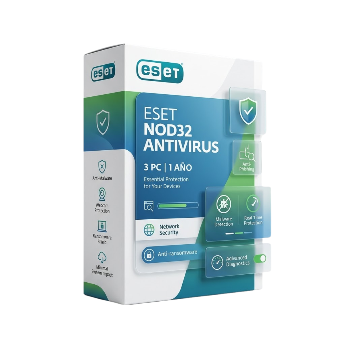 ESET NOD32 Antivirus 3 PC 1 Año