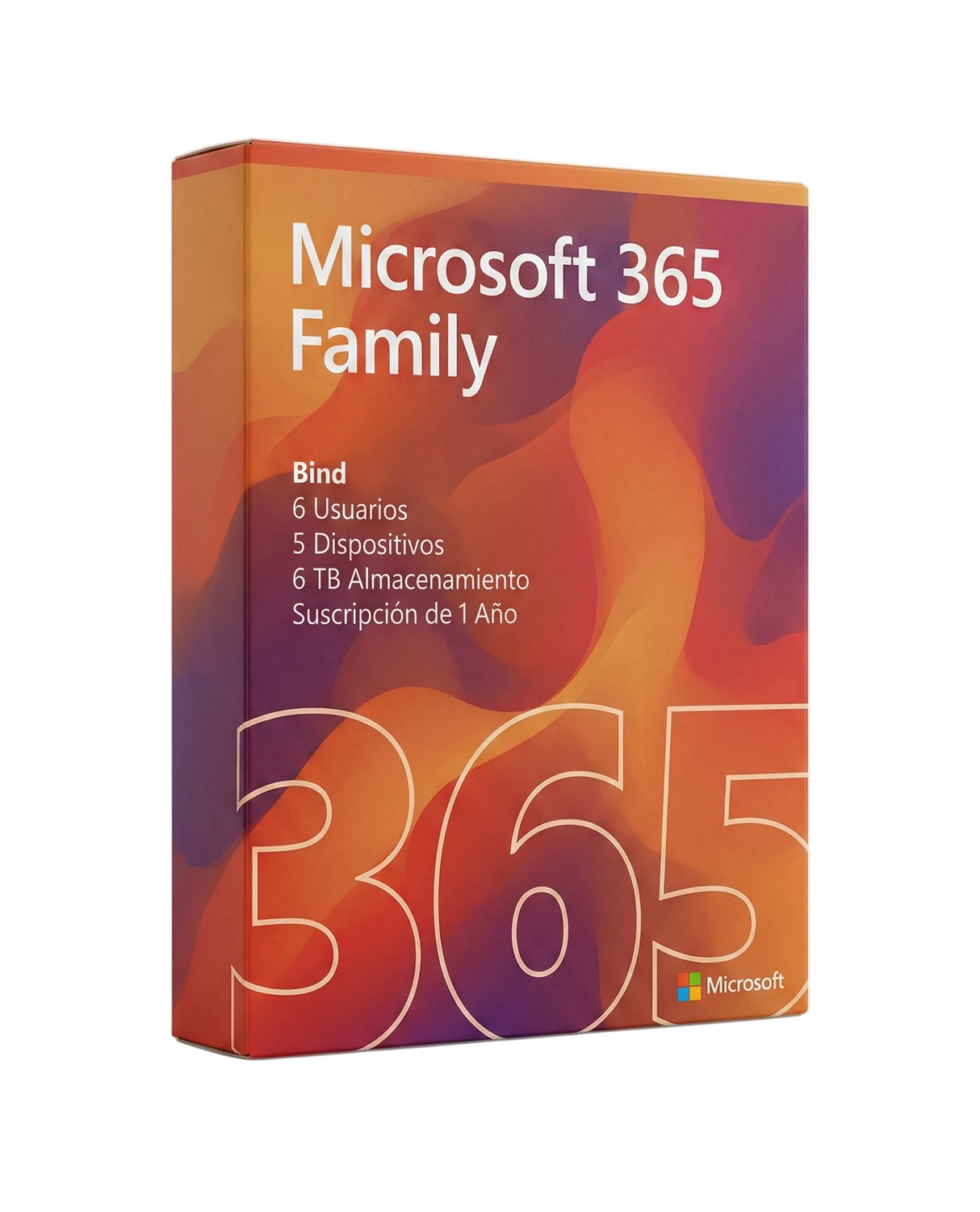 Microsoft 365 Family Bind 6 Usuarios 5 Dispositivos 6 TB 1 Año