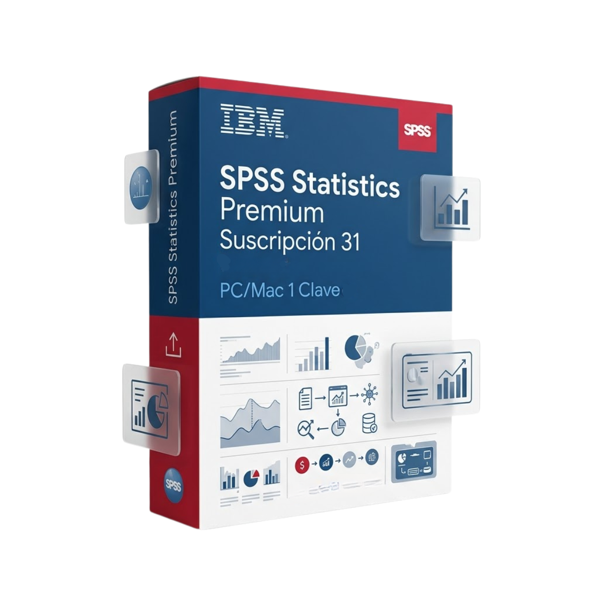 IBM SPSS Statistics Premium Suscripción 31 Version 1 PC/Mac 1 Clave Permanente