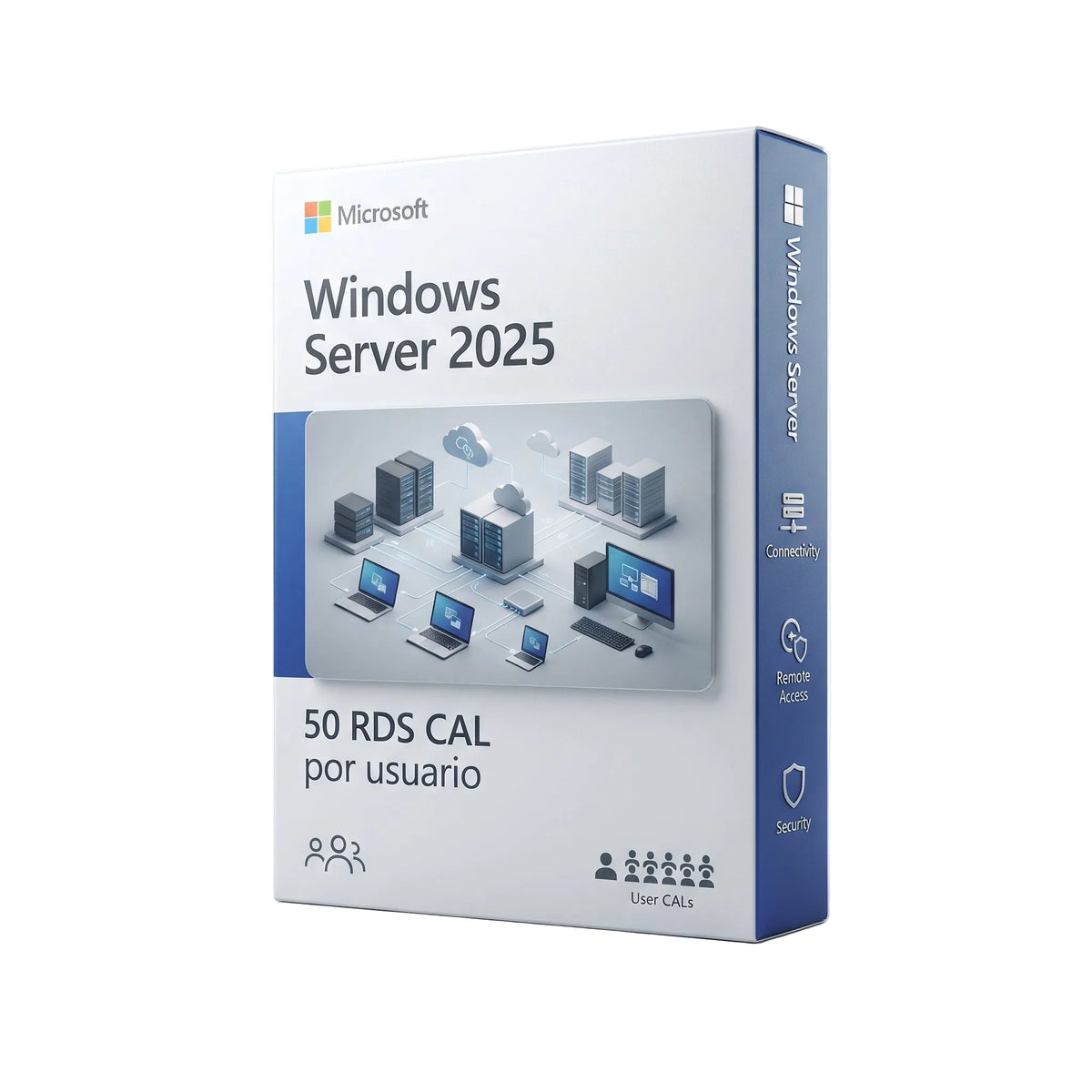 50 RDS CAL para Windows Server 2025 por usuario