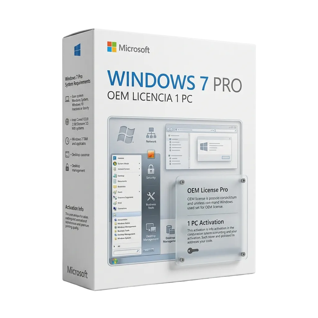 Windows 7 Pro OEM Licencia 1 PC