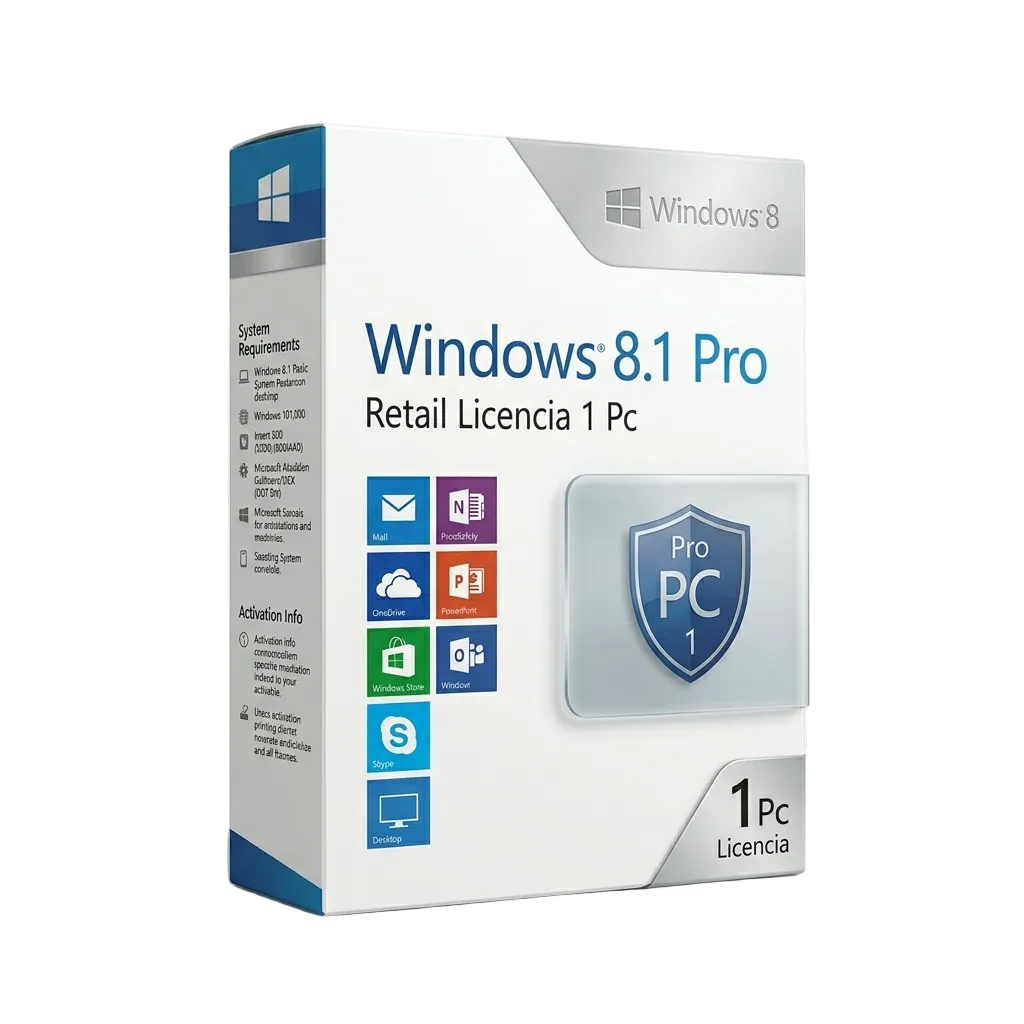Windows 8.1 Pro Retail Licencia Digital