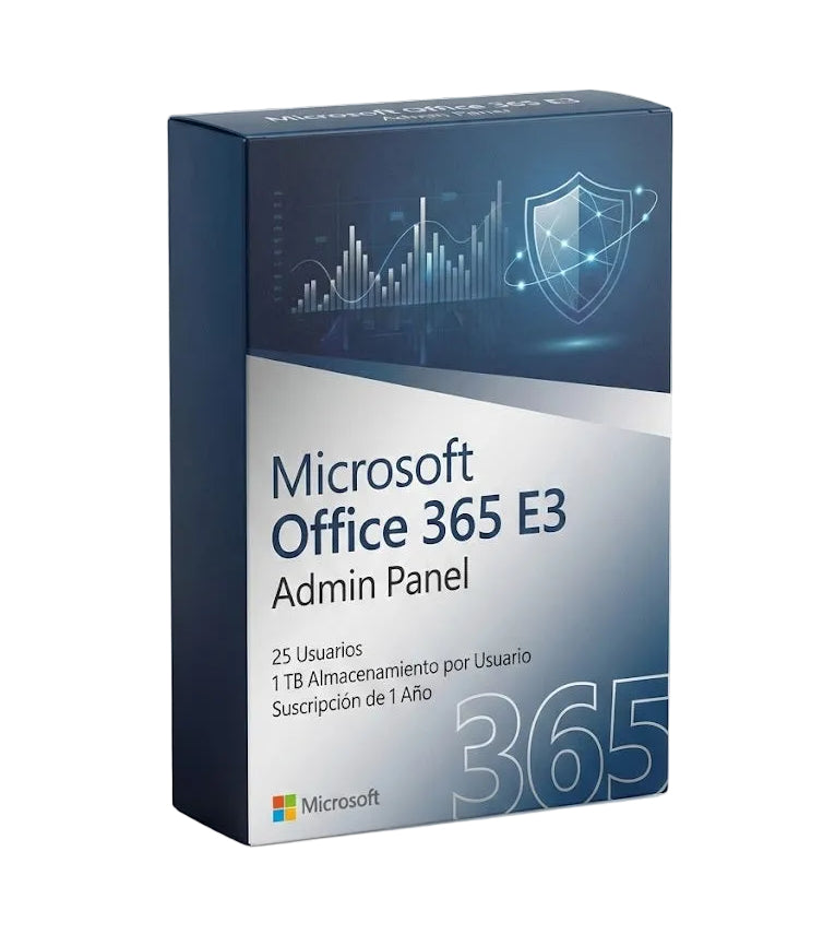 Office 365 E3 Admin Panel 25 Usuarios 1 TB 1 Año