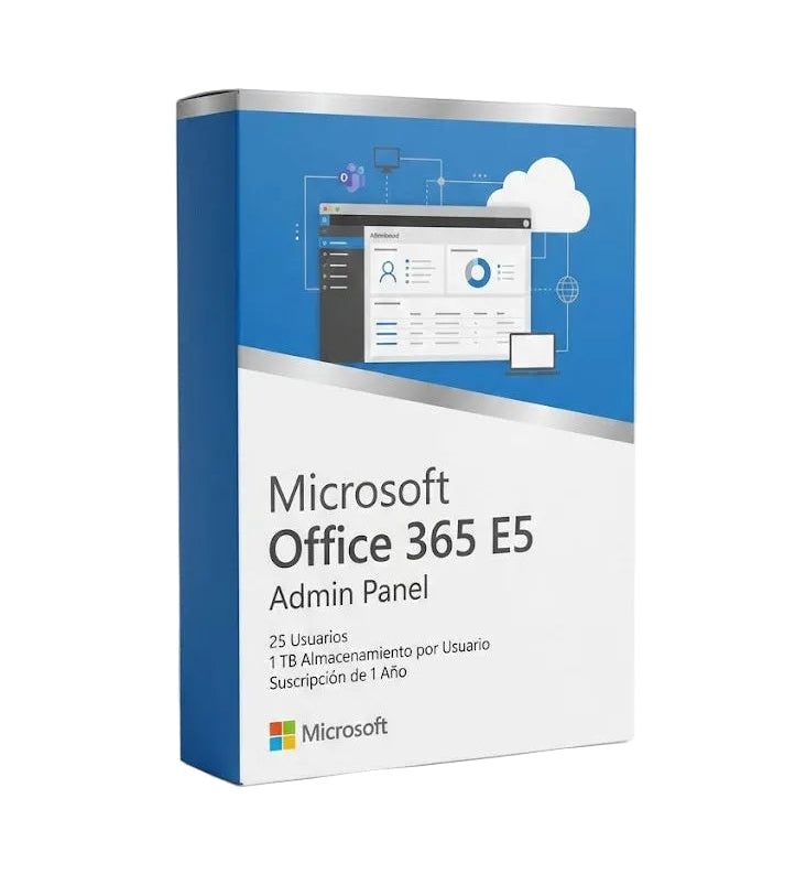 Office 365 E5 Admin Panel 25 Usuarios 1 TB 1 Año